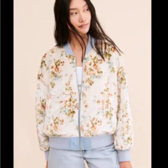 VTG SIMPLY PETITE by cricket lane Floral Bomber Jacket And Pants Set Size Small - Picture 9 of 9